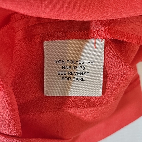 Philosophy Republic Clothing Red Sheath Dress with 3/4 Bell Sleeves Size L - Picture 5 of 9